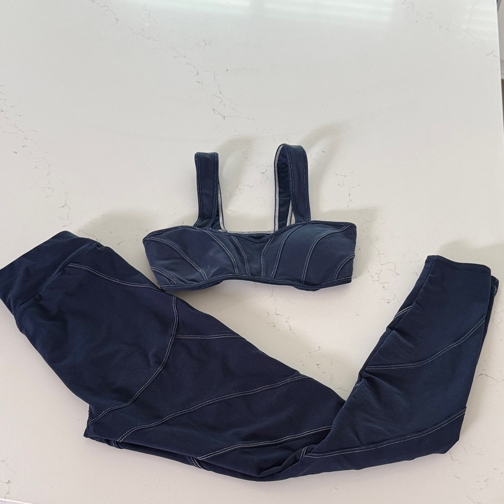 ALO Yoga Deep Blue Activewear Set